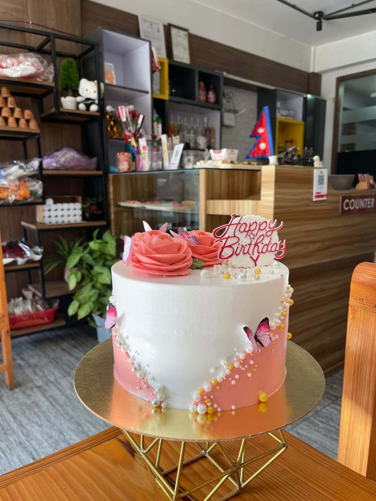 Butterfly Elegant Birthday Cake 2lbs – CakeZake