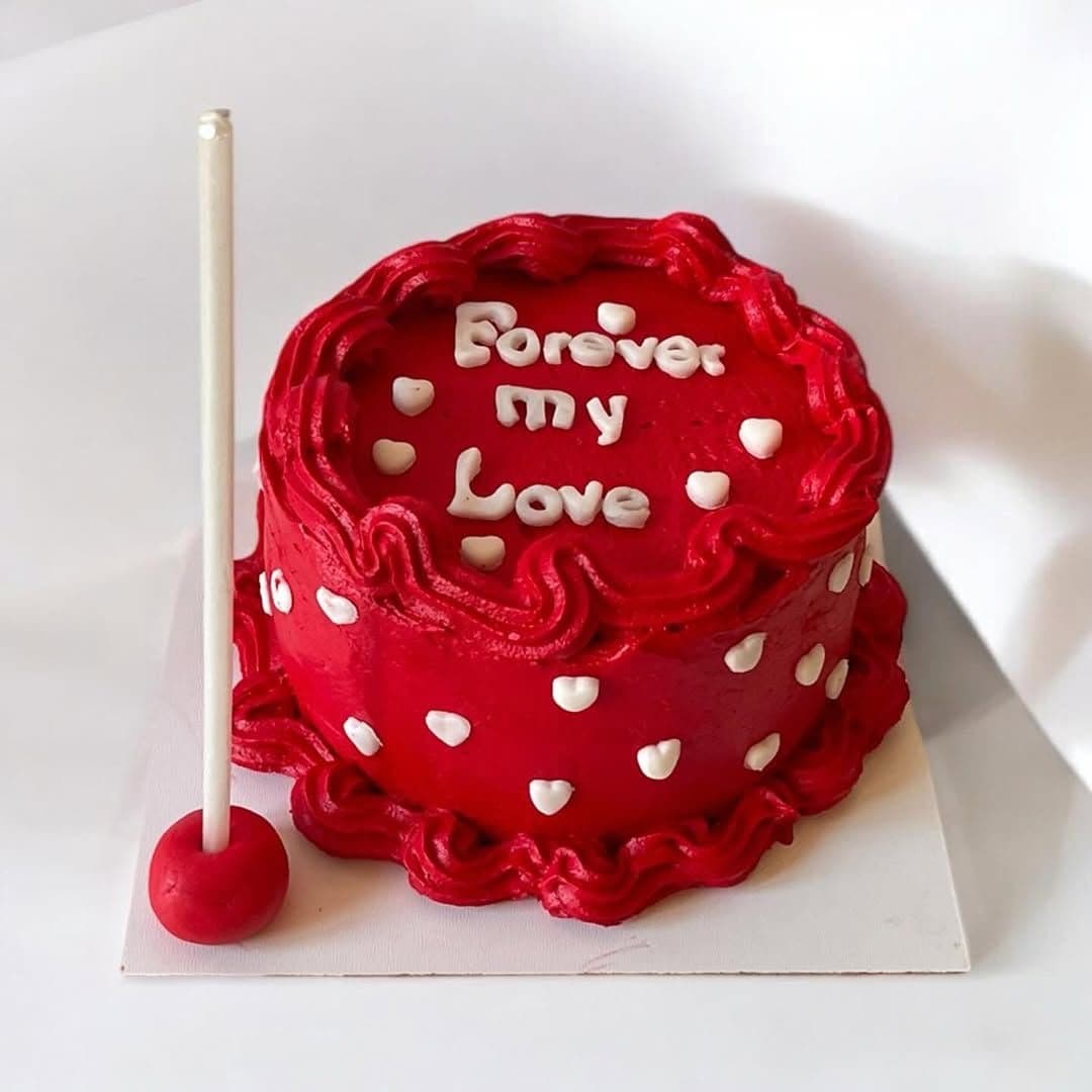 Forever My Love Anniversary Cake Red Velvet Cake – CakeZake