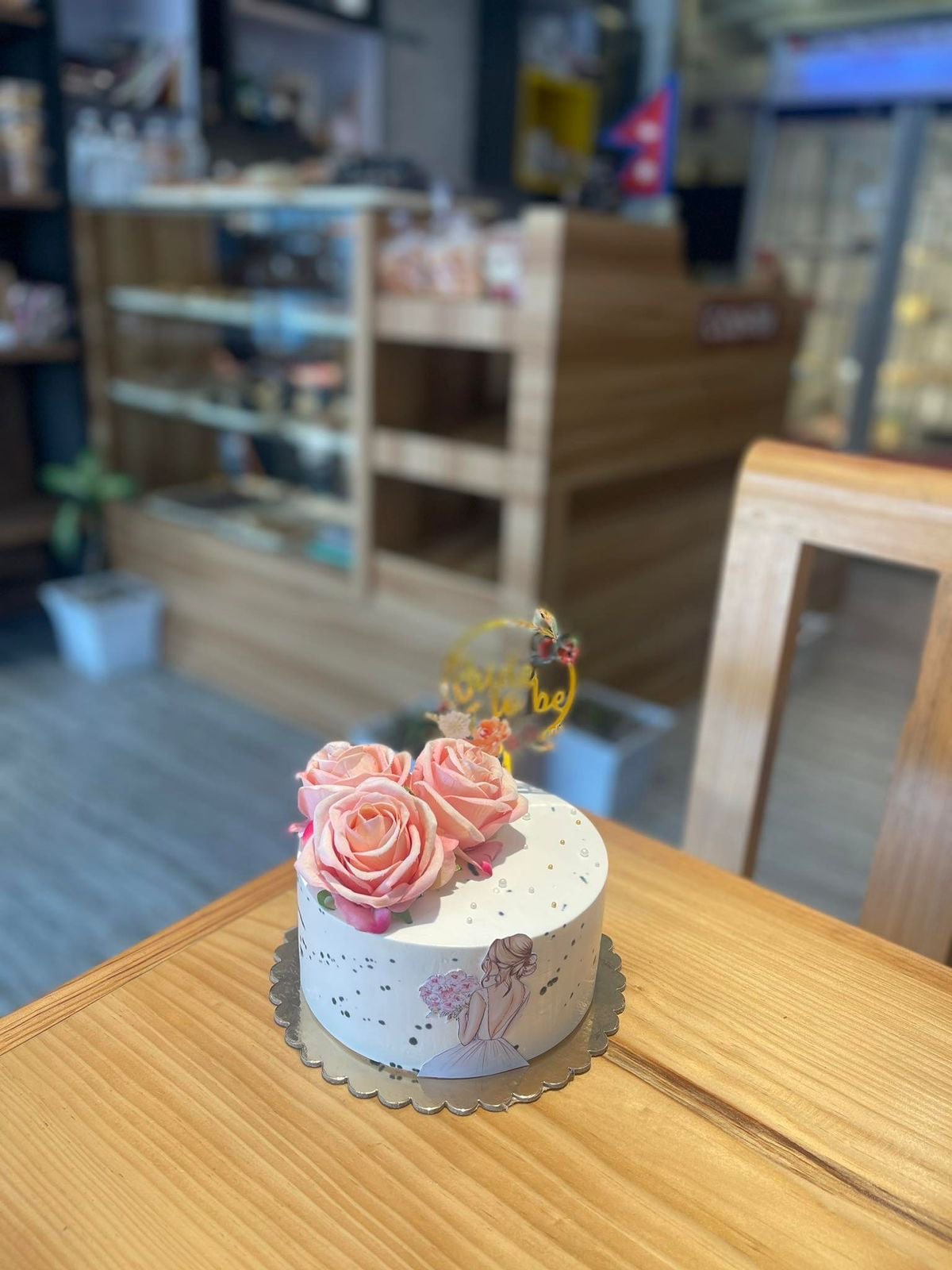 Pink rose Bride To be theme cake – CakeZake