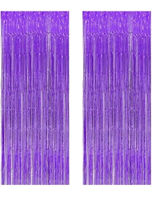 Foil Curtain for Birthday Decorations/Anniversary (1 pc Foil Fringe Curtain) – CakeZake