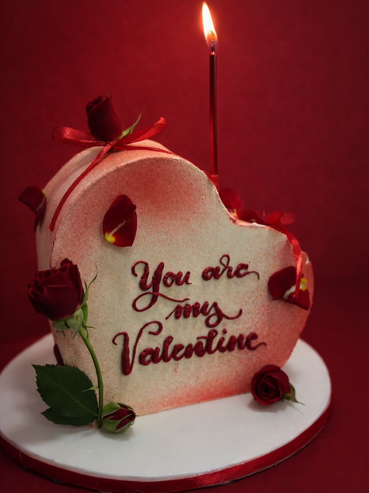 Elegant Side Valentines Day Cake 2lbs – CakeZake