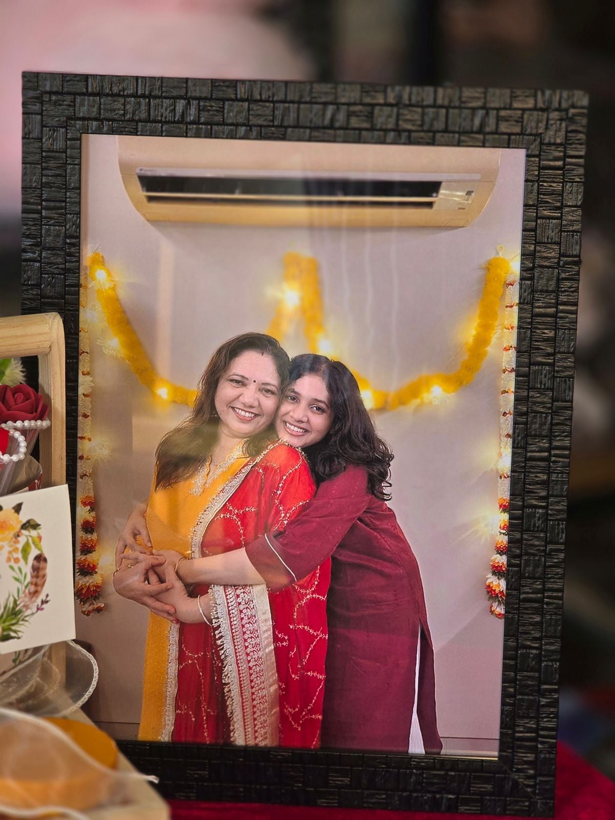 Single Photo Frame With Mother Black Frame – CakeZake Nepal