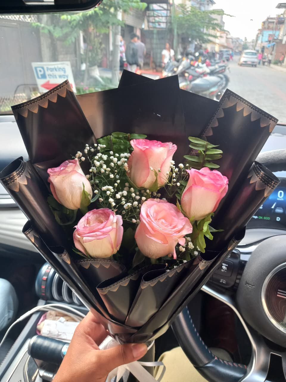 Pink Rose Cute 5 Pcs Rose Bouquet — CakeZake Nepal