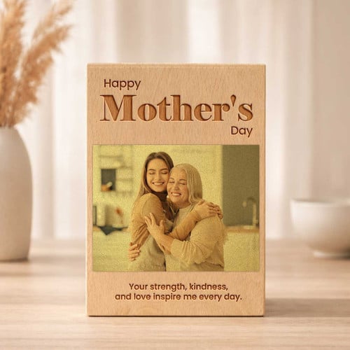 Personalized Laser Engraved Wooden Plaque With Your Photo (Large) – CakeZake Nepal