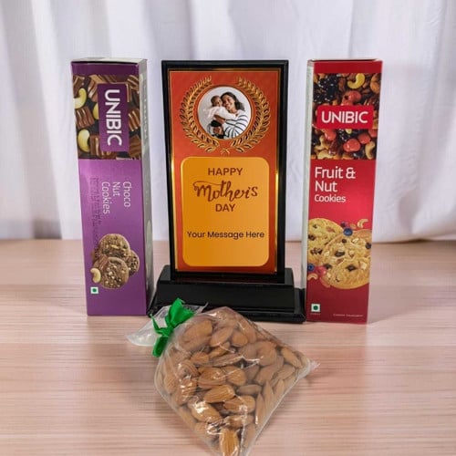 Mother's Day Celebration Gift Set -Trophy, Almonds & Cookies – CakeZake Nepal