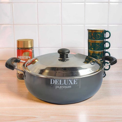 Home Kitchen Gift Combo – Karai, Mug Set & Nescafe Gold – CakeZake Nepal