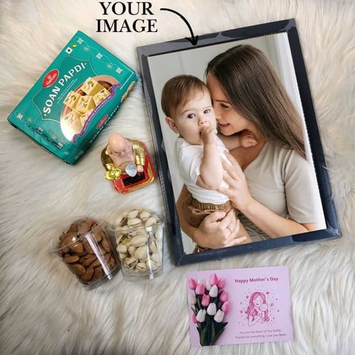 Mother’s Day Hamper – Sweet Treats, Blessings & Your Special Photo – CakeZake Nepal