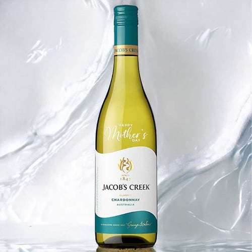 Happy Mother's Day Engraved On Jacob's Creek Classic Chardonnay 750ml - White Wine – CakeZake Nepal