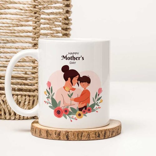Mother’s Day Theme White Ceramic Mug – CakeZake Nepal