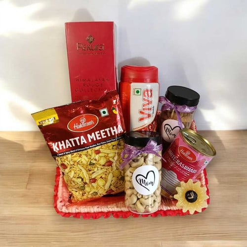 A Basket Full of Love: Nuts, Sweets & Rakura Tea for Mom – CakeZake Nepal