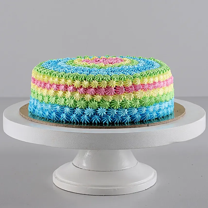 colourful-cream-pineapple-cake-half-kg_2.webp Colourful Cream Pineapple Cake Half Kg - Image 1